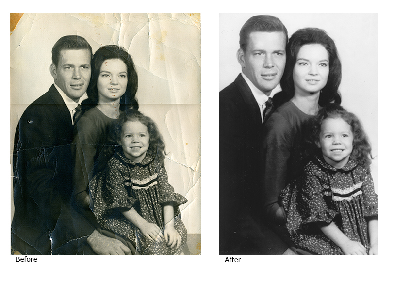 Photo restoration and retouching.